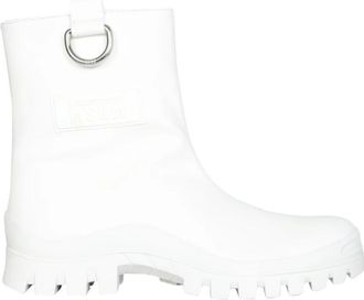 Msgm Regenlaarzen - Dames - Regenlaarzen - Wit - 38 EU - Leer - Schoenen