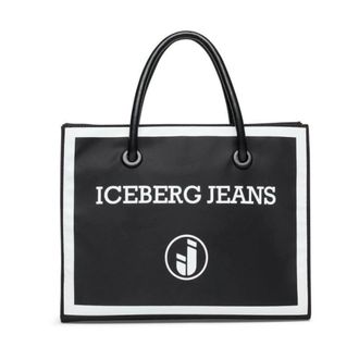 Iceberg Tassen, Dames, Zwart, ONE Size, Shoulder Tote Bag