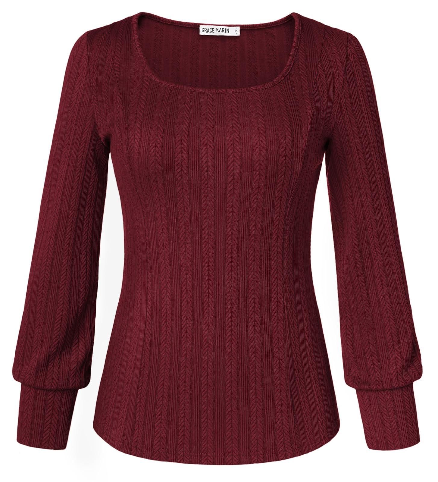 GRACE KARIN Damen-Pullover Mit V-Ausschnitt & Flügelärmeln – Lässiger Strickpulli In Lockerer Passform (Herbst 2024)