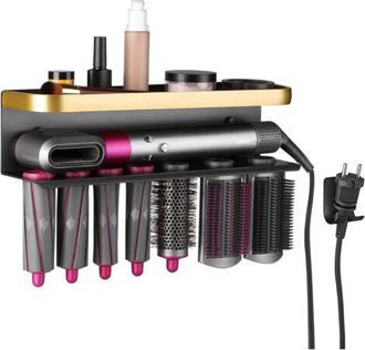OEM Soporte De Pared Para Secador De Pelo Dyson - Soporte Sin Taladro Para Secador De Pelo Dyson Airwrap, Organizador Adhesivo De Repuesto Para Secador De