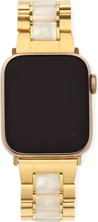 Machete Jewelry Boyfriend Apple Watch Band in Gold - White Shell at Nordstrom