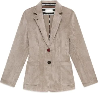 Maliparmi Maliparmi, Dames, Jassen, Grijs, Maat: L Corduroy