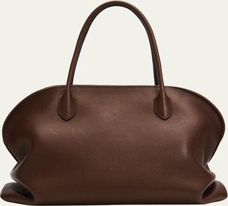 The Row Agnes 15 Curved Leather Top-Handle Bag