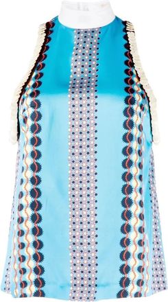 Wales Bonner Sleeveless Tops - Dames - Tops zonder mouwen - Blauw - XS - Tops