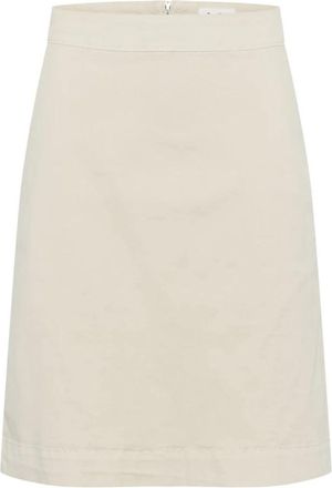 Part Two Franse Eiken A-lijn Rok - Dames - Korte rokken - Beige - XL - Katoen - Rokken