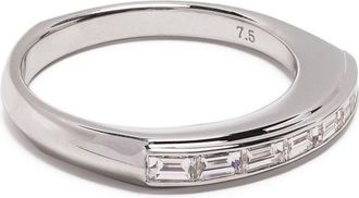 Stephen Webster 18kt white gold Stack diamond ring - women - 18kt White Gold/Diamond - 7 1/2 - Silver