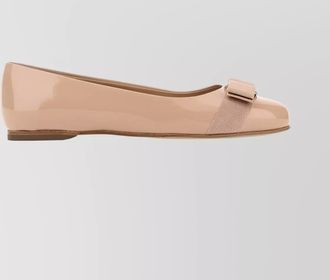 Ferragamo glossy ballet flats with delicate bow