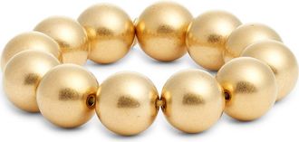 Kenneth Jay Lane Ball Stretch Bracelet in Gold at Nordstrom