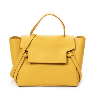 Celine Womens Mini Belt Bag Shoulder Bag - Yellow Leather - One Size