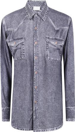 Pierre-Louis Mascia Denim Shirts - Dames - Spijkeroverhemden - Grijs - L - Denim - Overhemden