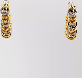 Paco Rabanne brass punk xl link earrings