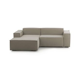 Dmora Sof&aacute; Fijo Dcagnan, Gran Sof&aacute; Modular De 2 Plazas Pen&iacute;nsula Izquierda, 100% Made In Italy, Sof&aacute; Moderno En Tela, Cm 240x170h70, T&oacute;rtola - Dmora