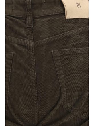 Pantaloni Torino Straight-Leg Corduroy Trousers - Brown
