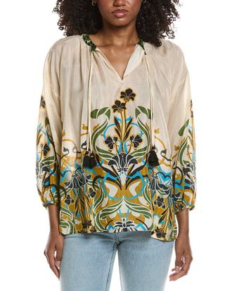 Johnny Was Margot Silk Blouse