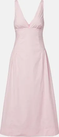Poss&eacute; Lindie cotton poplin midi dress