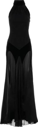 Alexander McQueen Mouwloze maxi-jurk - Zwart