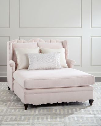 Haute House Home Bella Blush Tufted Back Chaise