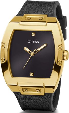 Guess Minimalistische Roestvrijstalen Armband Horloge - Heren - Horloges - Zwart - ONE Size - Accessoires