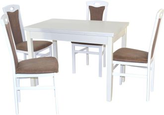 Hofmann Living and More Essgruppe »5tlg. Tischgruppe« Spar-Set, 5tlg. Tischgruppe, 5 Stk. tlg. Stühle montiert