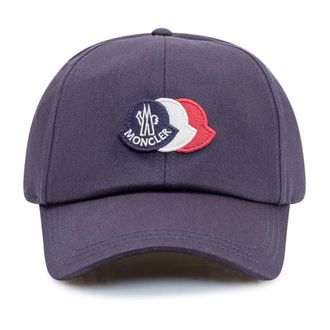 Moncler Caps, male, Blue, Size: ONE SIZE Logo-patch Cap