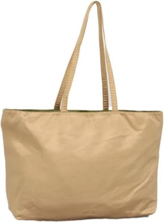 Prada Pre-owned Leather totes - Dames - Vintage Shopper - Geel - ONE Size - Satijn - Vintage
