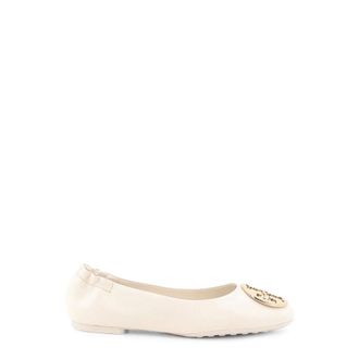 Tory Burch Tory Burch, Ballerinas, female, Beige, Size: 9 US White Leather Ballerinas