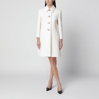 Gucci Cappotto bianco in natt&eacute; di lana