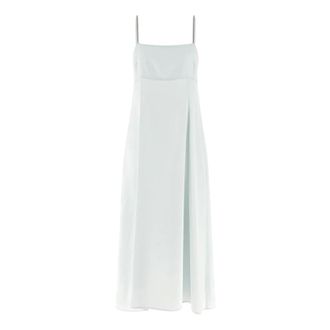 PESERICO Long Viscose Satin Dress - female - Peserico - Party Dresses - Blue - XS - Dresses