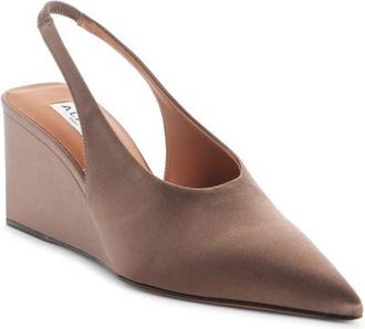 Alaia Cube Slingback Wedge Pump in Chataigne at Nordstrom, Size 10Us
