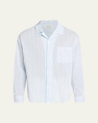 Frame Denim Mens Pyjama Multi-Stripe Shirt