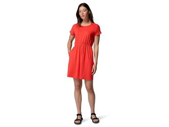 Columbia Chill Rivertm Short Sleeve Dress Womens Dress Poppy Red : 2XL, Elastane/Polyester