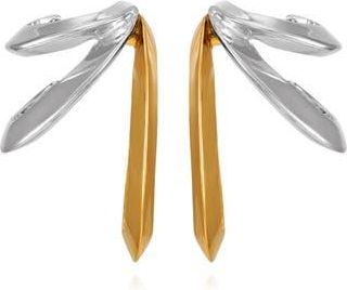 Vince Camuto Two-Tone Hoop Earrings in Gold Tone at Nordstrom Rack
