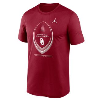 Nike Oklahoma Primetime Football Icon Legend Nike Mens Dri-FIT College T-Shirt in Red | NKGK69WOKN-BE2