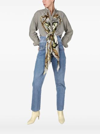 1/OFF buttoned butterfly top - women - Cotton/Silk - M - Neutrals