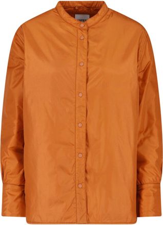Aspesi Orange Button-Up Technical Fabric Jacket