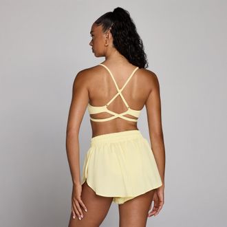 MyProtein Sujetador deportivo Tempo de espalda cruzada ajustable para mujer de MP - Crema mantequilla - XS