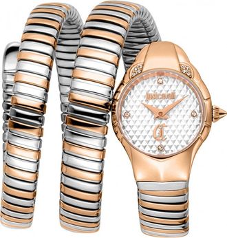 Just Cavalli Womens JC1L393M0055 Ladies Signature Snake Amanta Watch - Rose Gold