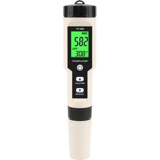 OEM Medidor De Calidad Del Agua 4 En 1: Ph/orp/contenido De Hidr&oacute;geno/temperatura, Protecci&oacute;n Ip67, Material Abs, Color Negro/blanco