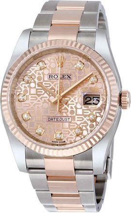 Rolex Datejust 36 Pink Jubilee Steel and 18K Everose Gold Oyster Mens Watch 116231PJDO