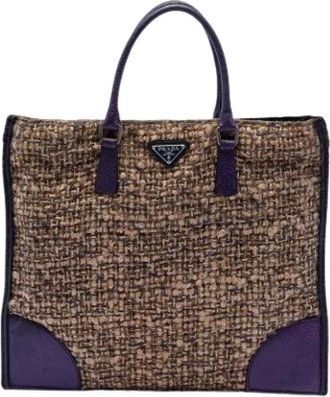 Prada Pre-owned Tote Bag - Dames - Vintage Shopper - Veelkleurig - ONE Size - Leer - Vintage