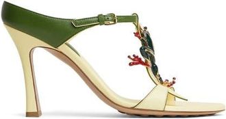 Bottega Veneta Mismatched Frog Strappy Sandal in 7187 Camomile/Avocado at Nordstrom, Size 11Us