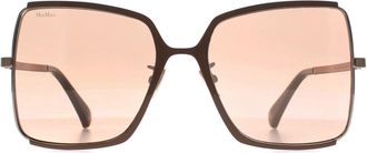Max Mara Square Womens Shiny Light Bronze Roviex Brown Gradient MM0070-H Metal - One Size