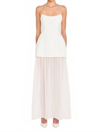 Amanda Uprichard Christy Maxi Dress In White
