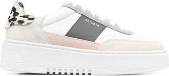 Axel Arigato White Orbit Vintage Animal Print Chunky Sole Leather Sneakers