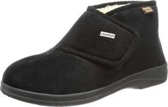 Manitu Home Mens 270003 High Slippers, Schwarz, 11 UK