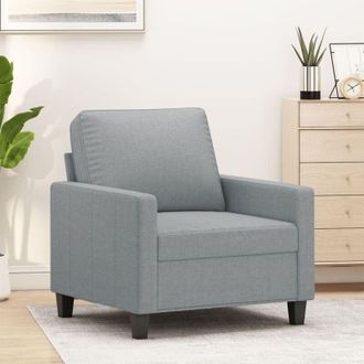vidaXL Sill&oacute;n De Tela Gris Claro 60 Cm Vidaxl