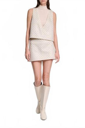 Dorothee Schumacher Sparkling Statement Mini Skirt In Pearl
