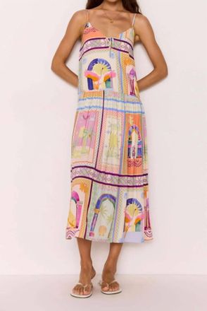 Minkpink Elysia Dropped Hem Midi Dress In Paradiso