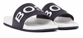 HUGO BOSS Mens Bay Slides In Open Blue