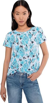 Lilly Pulitzer Etta Scoop-Neck Womens Clothing Resort White Seashell Splendor : XXS, Cotton